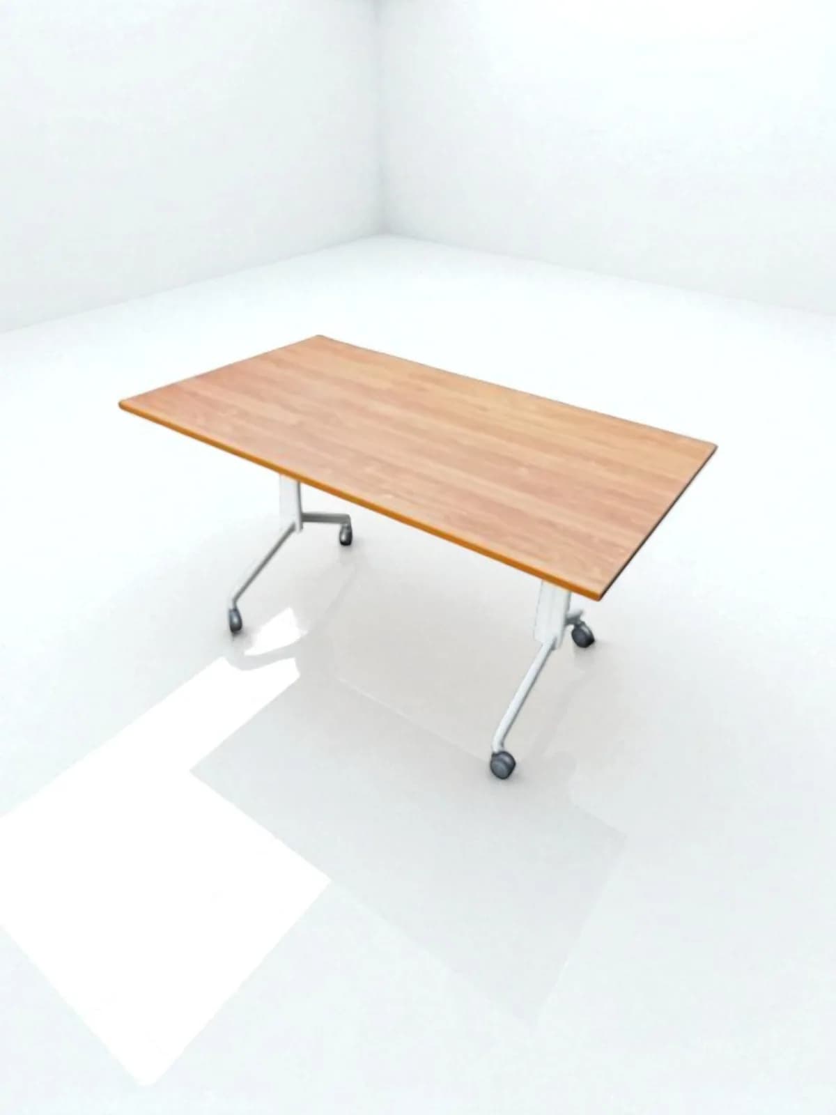 Table rabattable Kinnaprs piètement blanc 140x80cm — vue 3