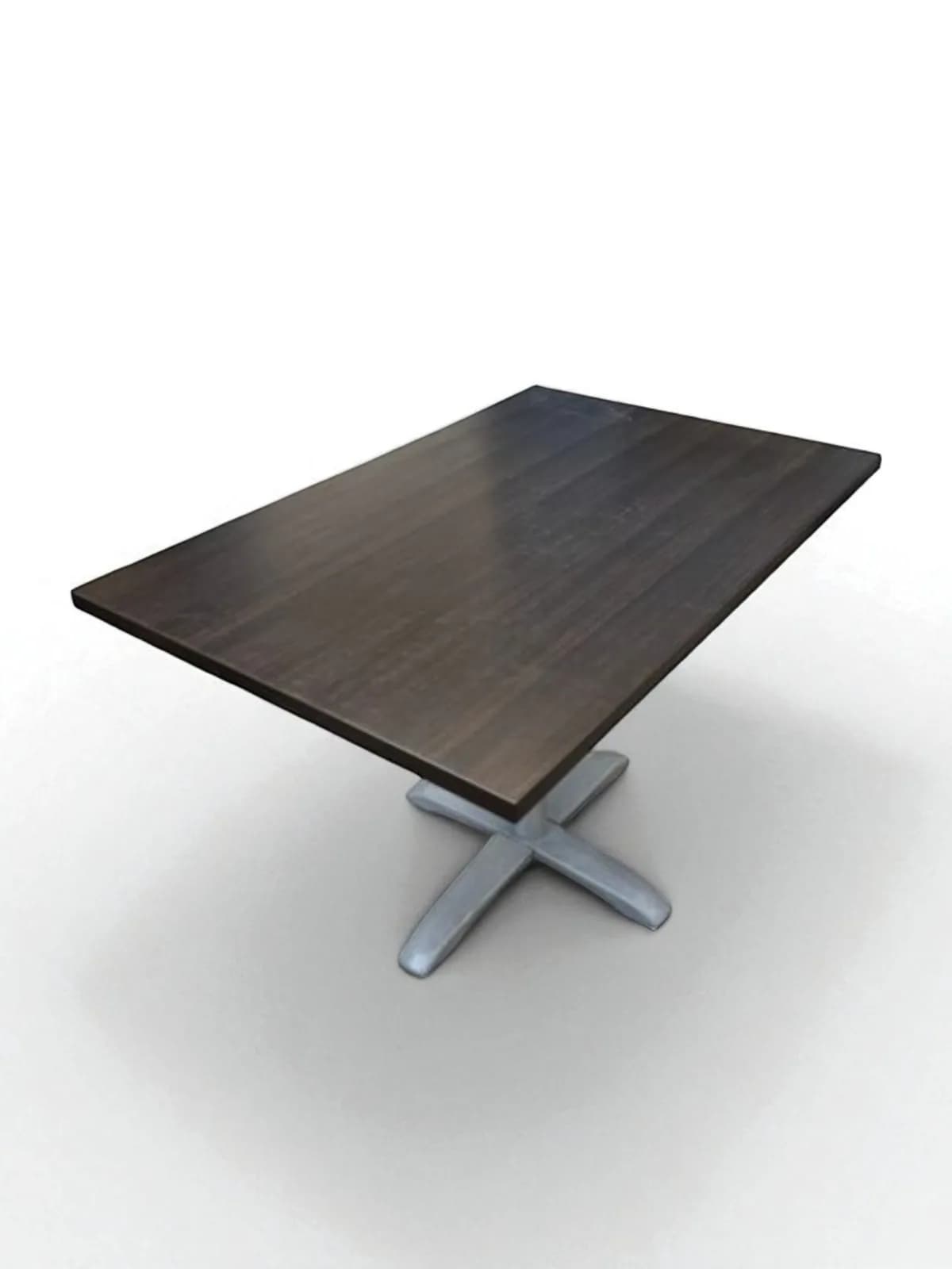 Table restauration Wengé piètement central 120x80cm — vue 2