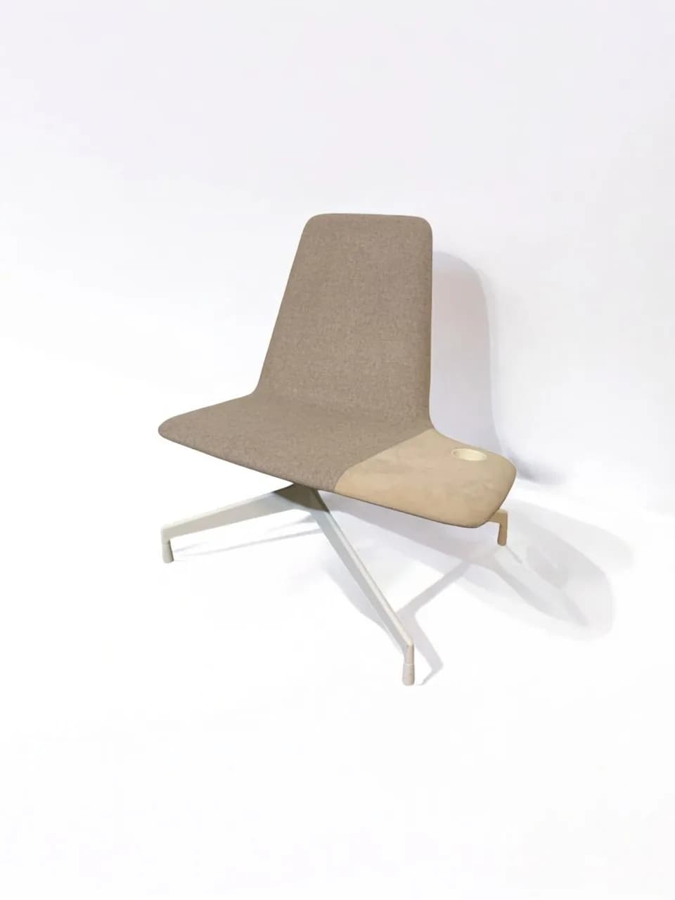 Fauteuil visiteur contemporain HARBOR Haworth tissu beige — vue 3