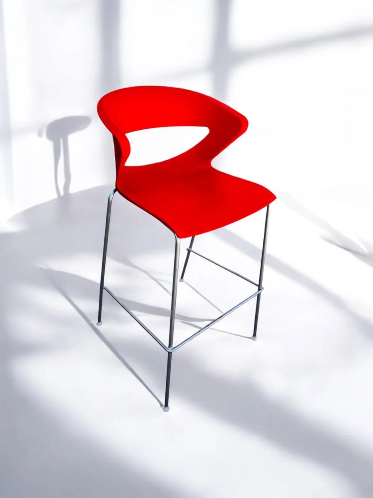 Tabouret haut de Bar kicca rouge — vue 2