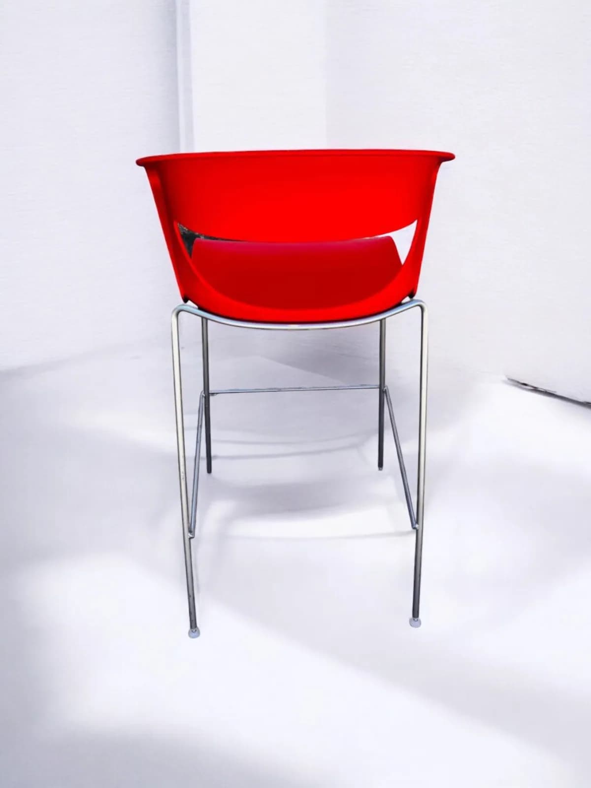 Tabouret haut de Bar kicca rouge — vue 3