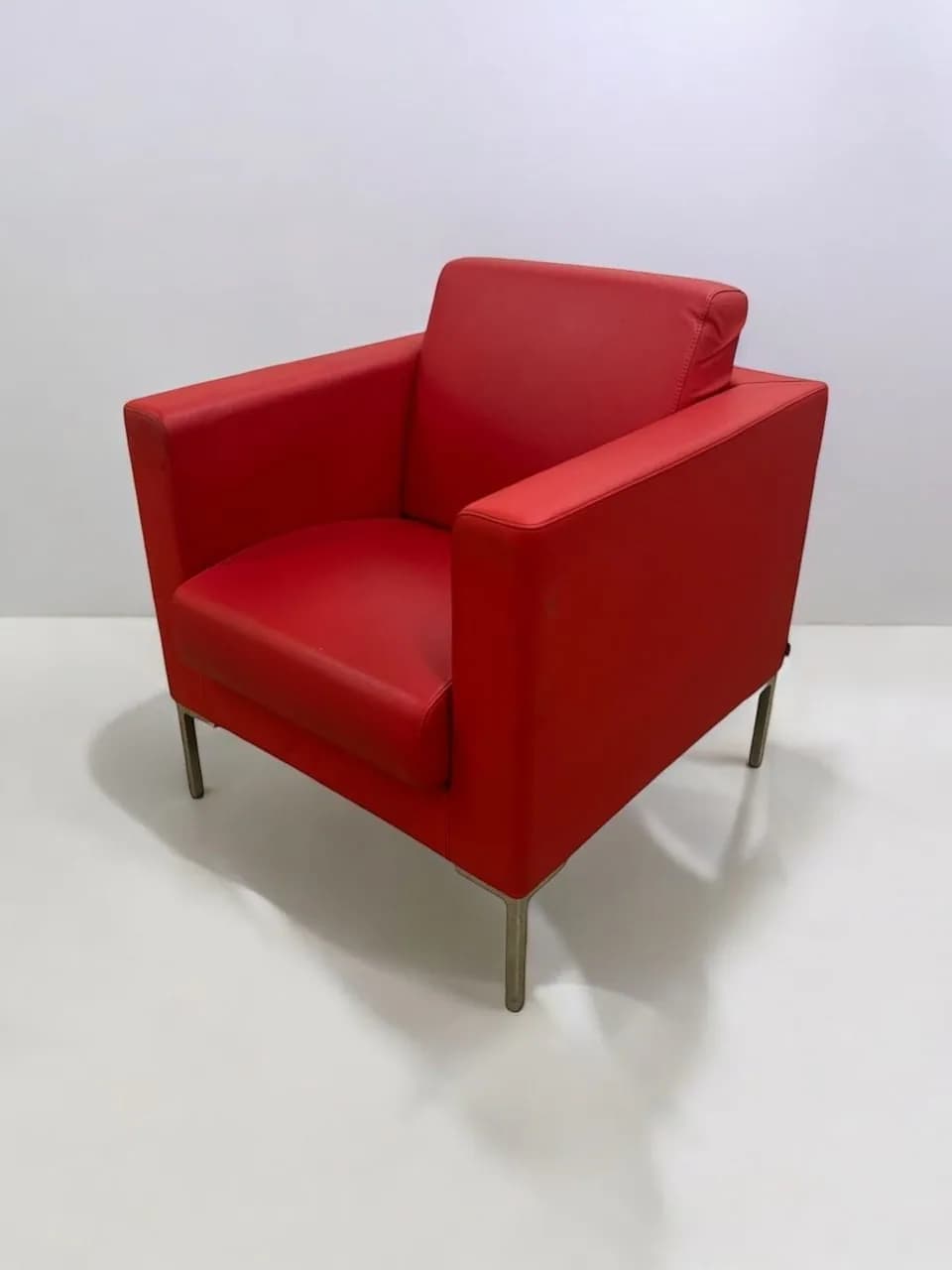 Canapé Fauteuil Sitland Club Cuir Rouge