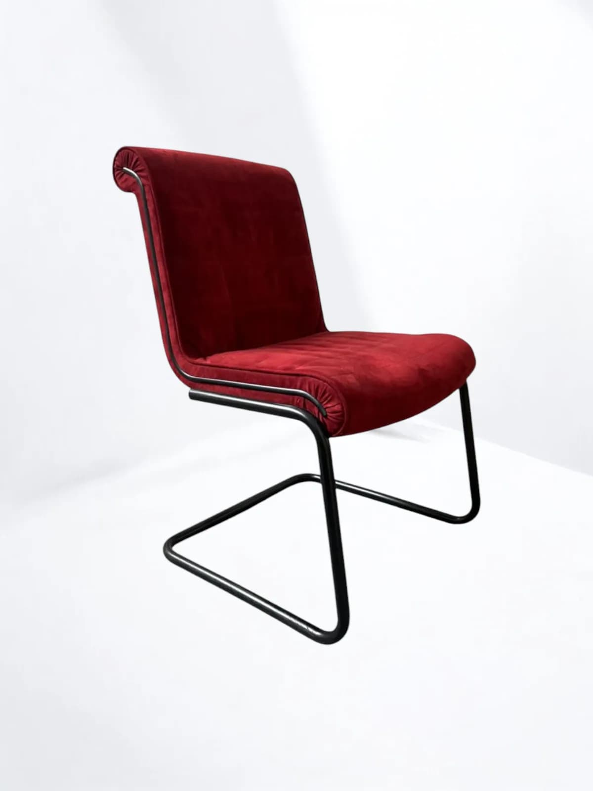 Chaise de conférence Sapper KNOLL en velours rouge — vue 2