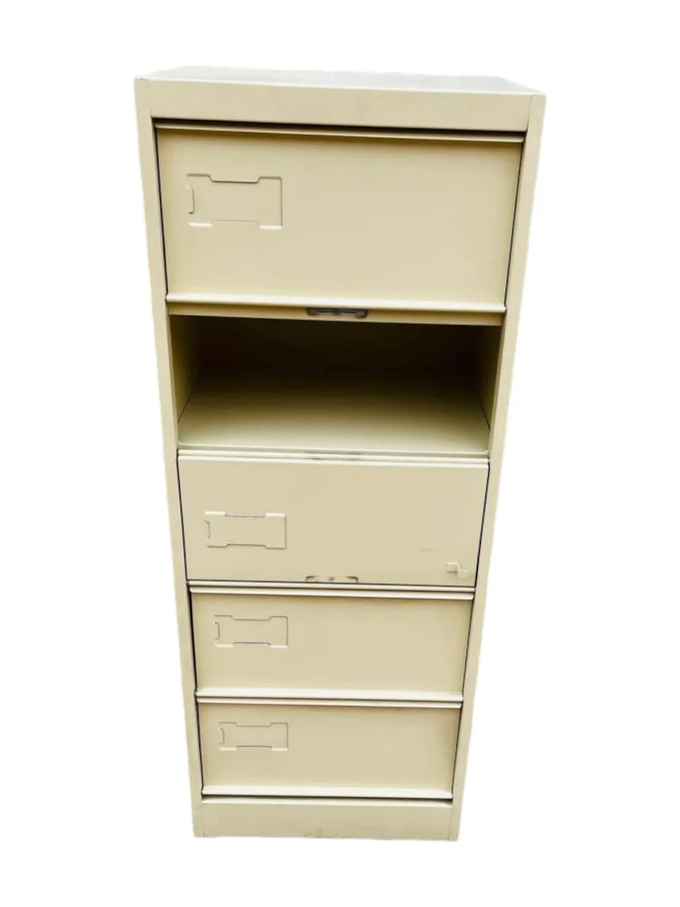 Meuble à clapets 5 cases beige Manudom — vue 2