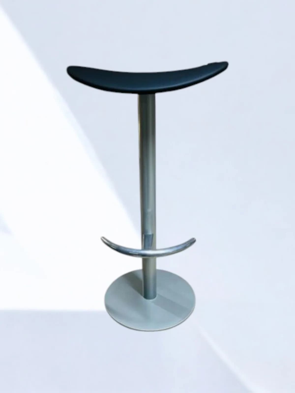 TABOURET DE BAR COMA SIMILI CUIR ET METAL noir — vue 2