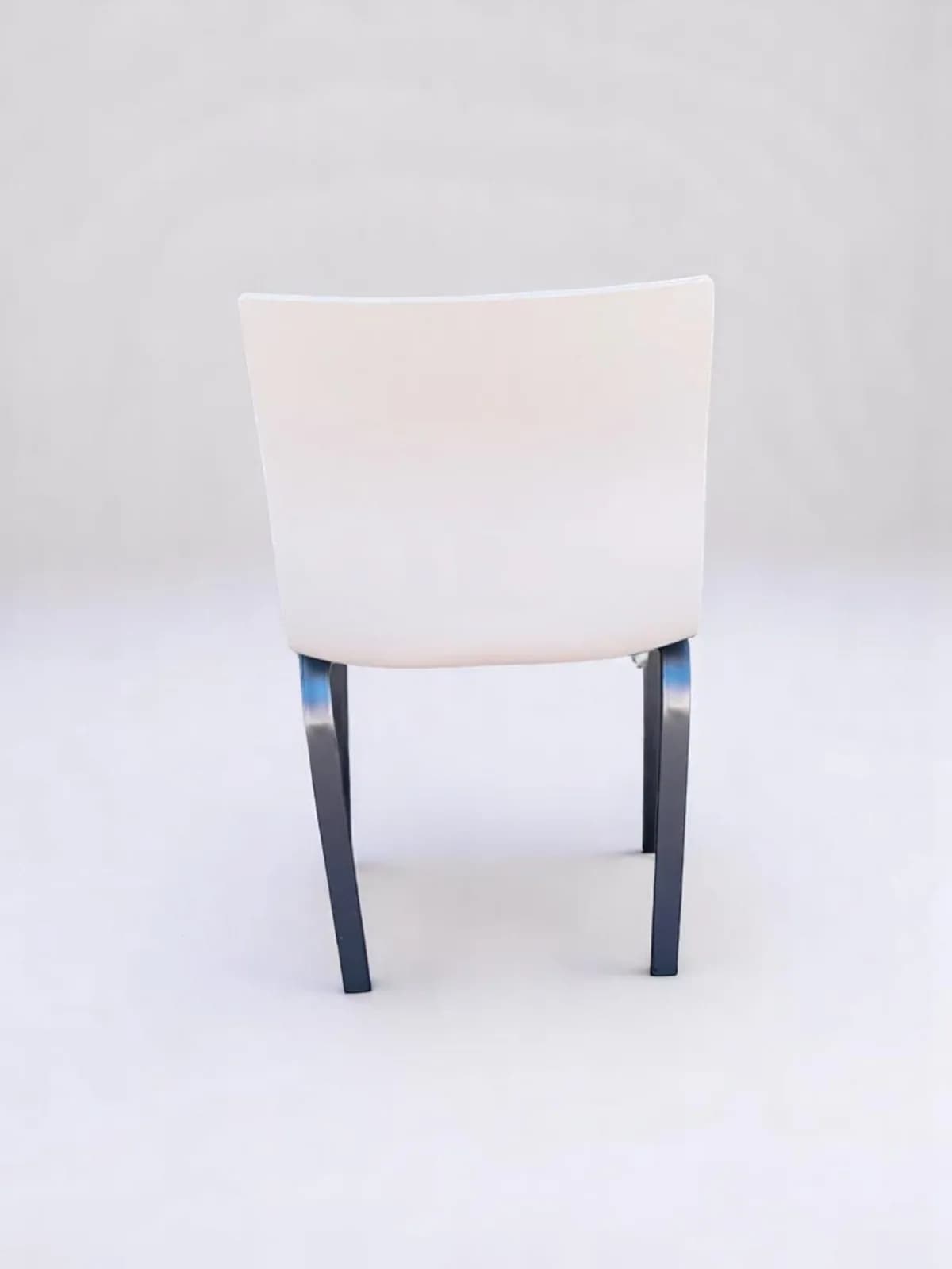 Chaise Design Domitalia visiteur blanc laqué — vue 3