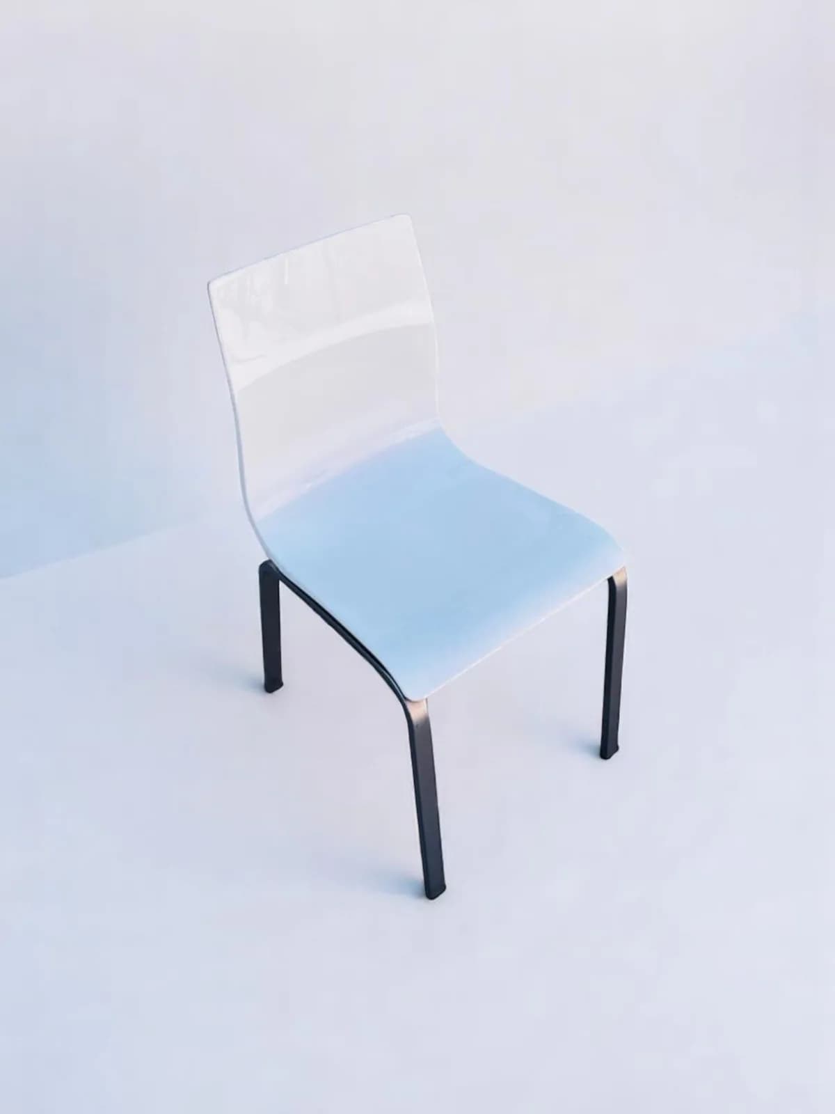 Chaise Design Domitalia visiteur blanc laqué