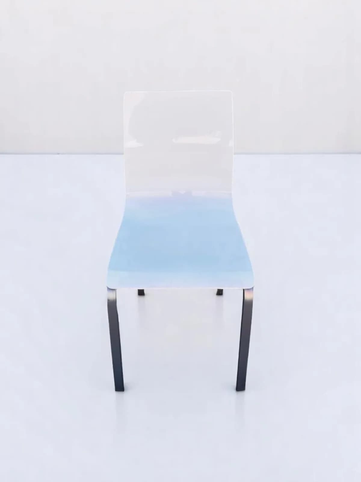 Chaise Design Domitalia visiteur blanc laqué — vue 2