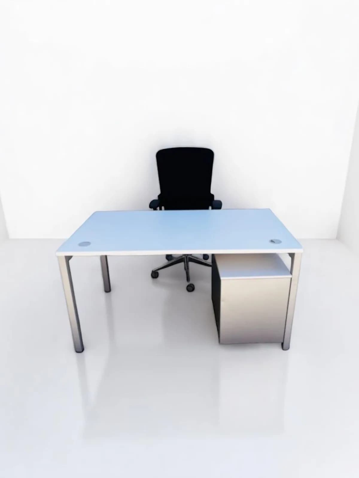 Bureau Haworth 140x80cm blanc — vue 4