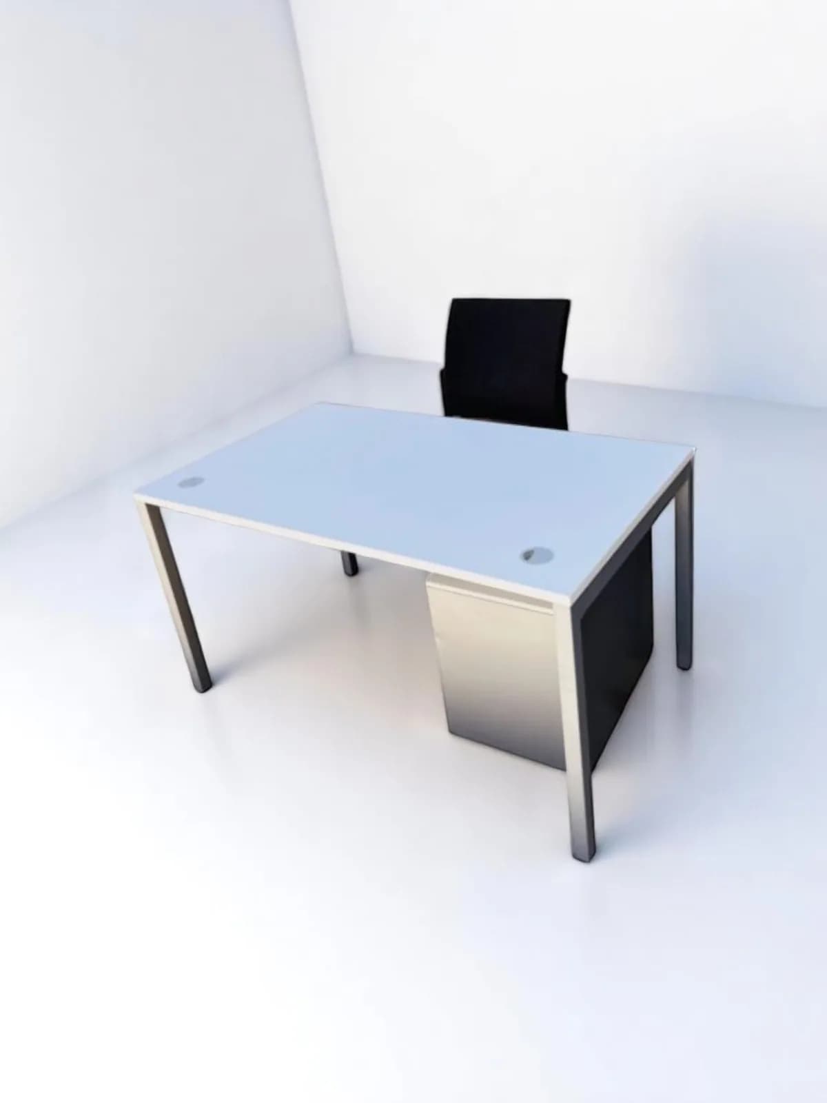 Bureau Haworth 140x80cm blanc — vue 5