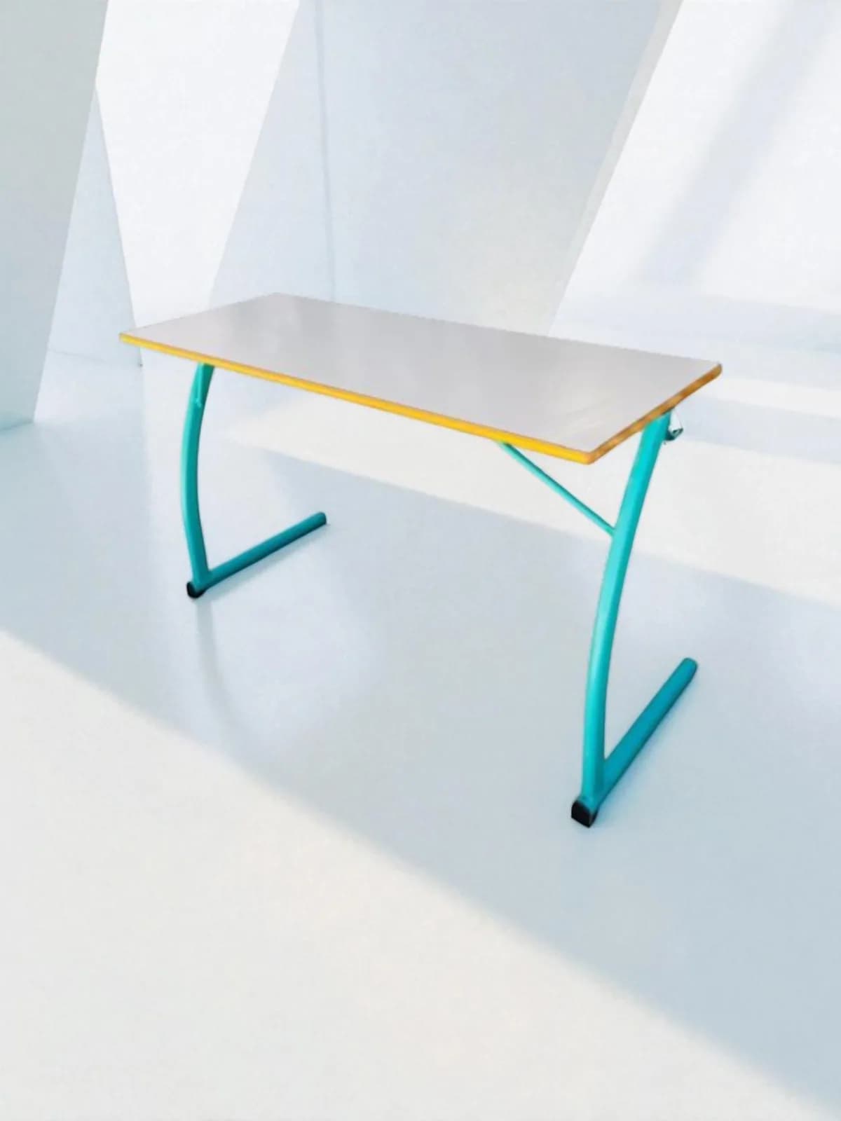 Bureau écolier bois métallique 130x50cm importé — vue 3