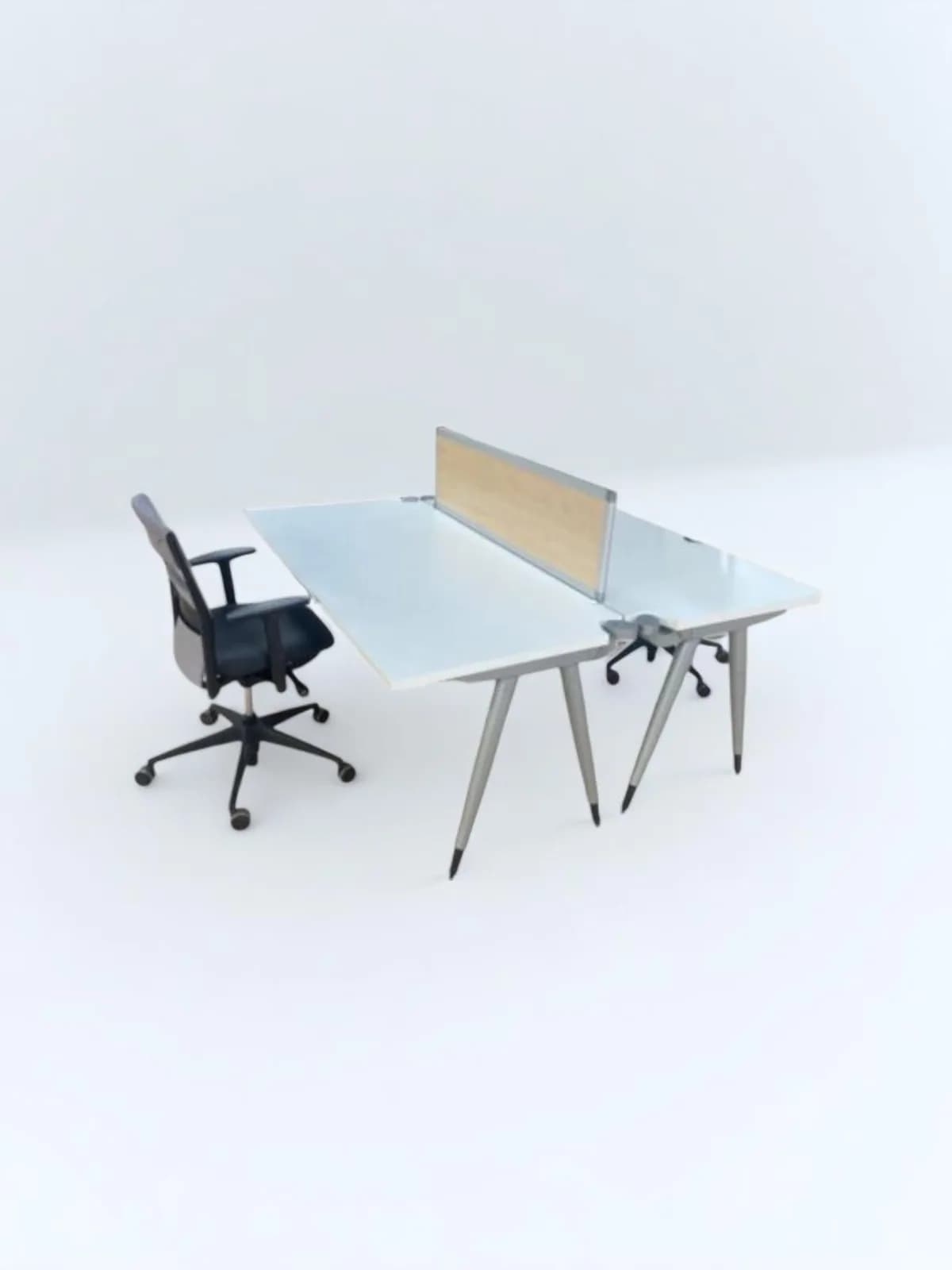 Bureau open Space 2 poste avec séparateur steelcase 160cm