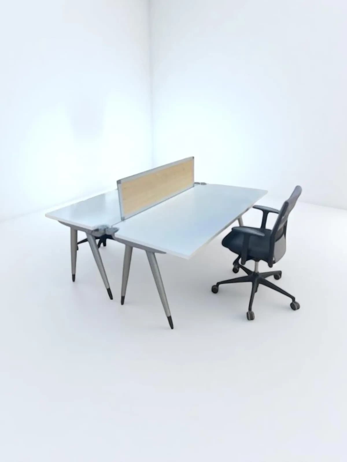 Bureau open Space 2 poste avec séparateur steelcase 160cm — vue 2