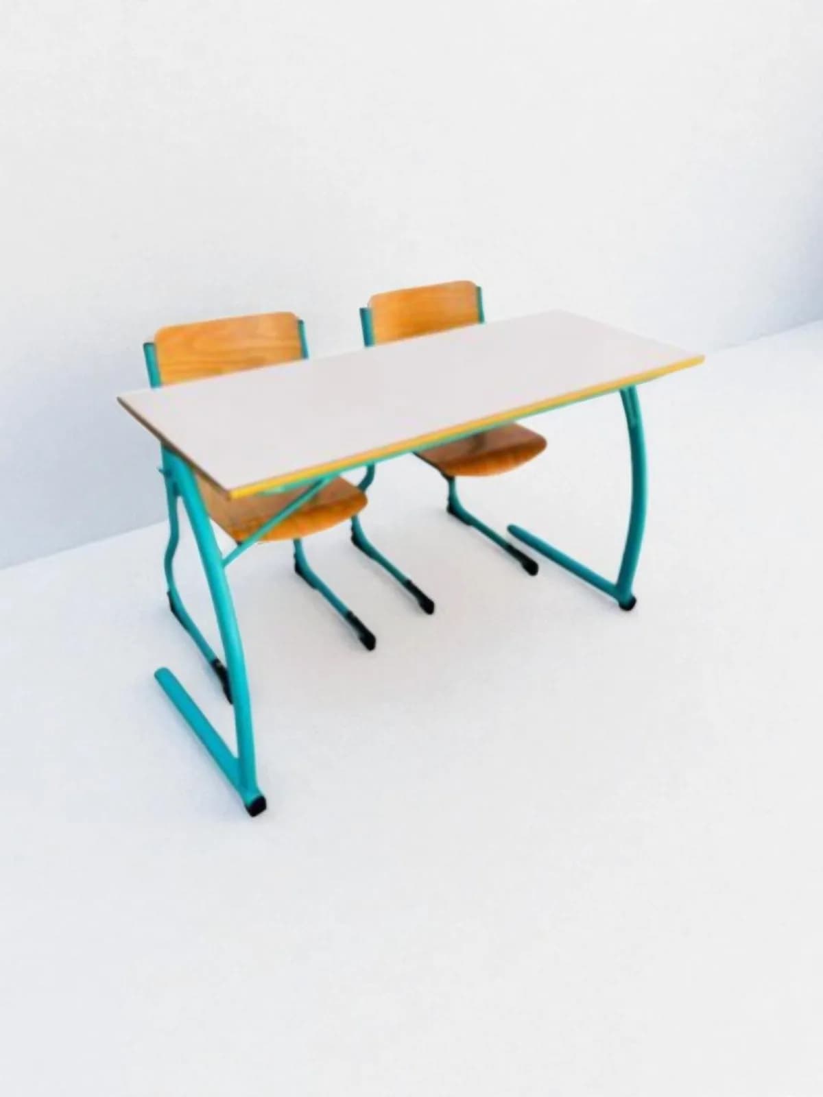 Ensemble bureau école avec 2 chaises bois promo — vue 2