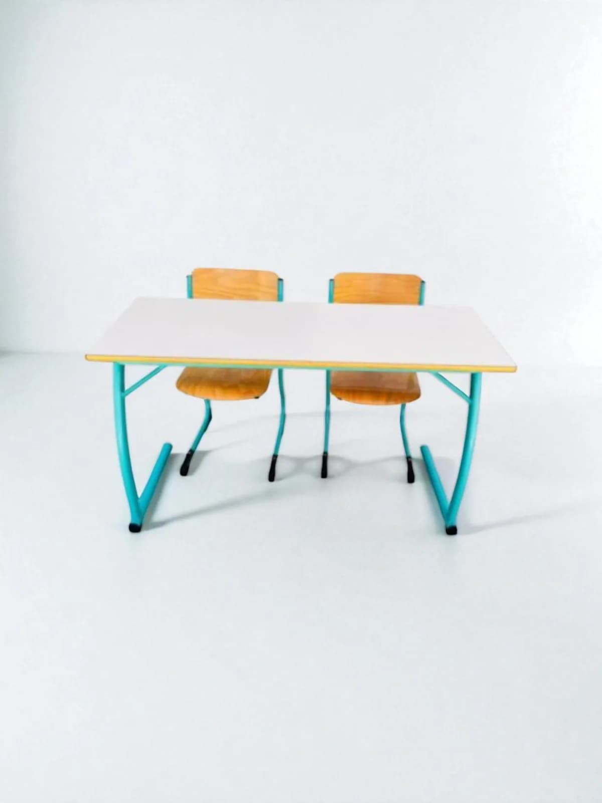 Ensemble bureau école avec 2 chaises bois promo — vue 3