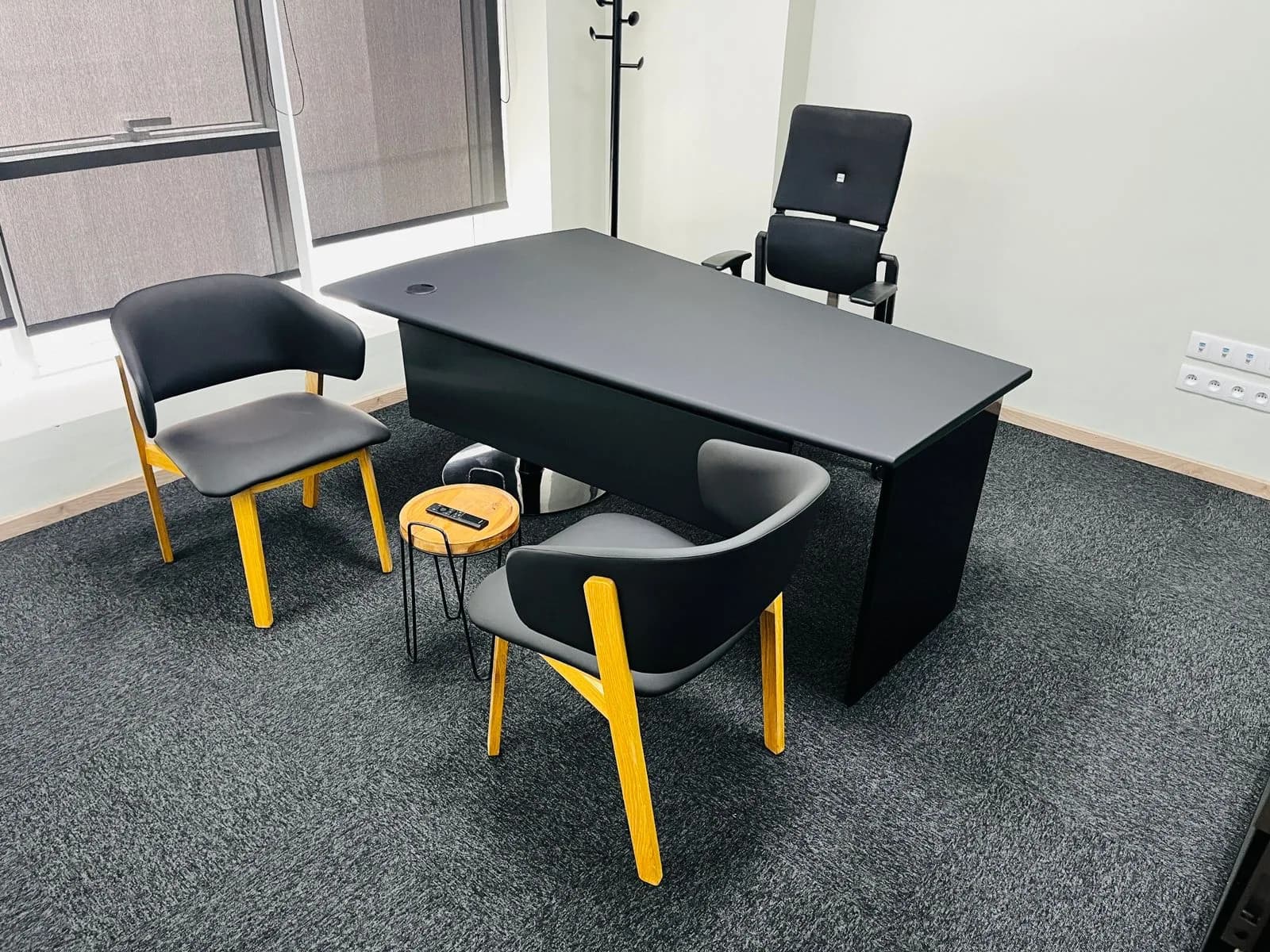 Bureau de direction en cuir avec voile 180cm — vue 6