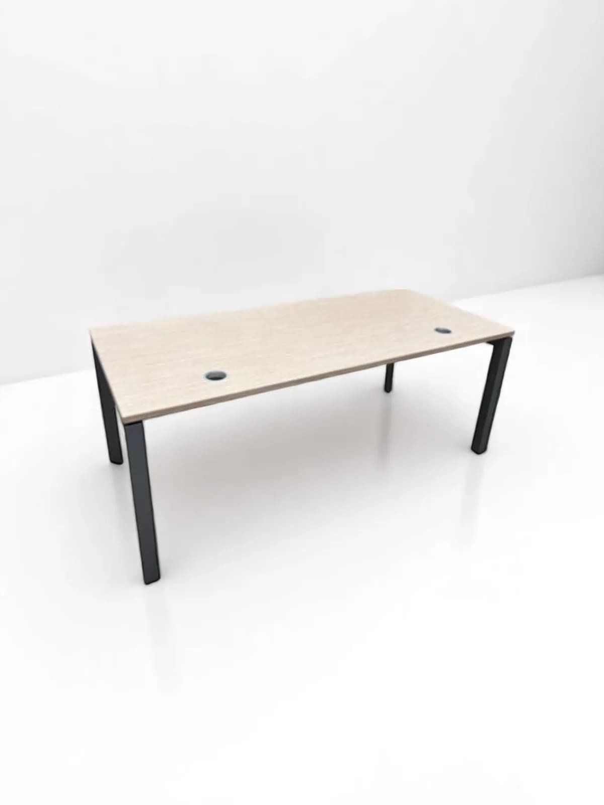 Bureaux droit steelcase avec passe câble 180x80cm — vue 3