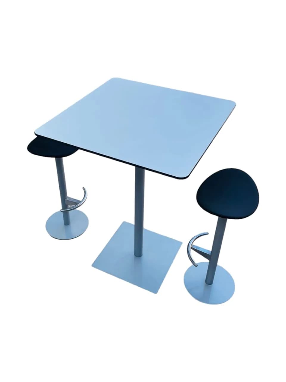 Table haute carré 80x 80cm blanche — vue 4
