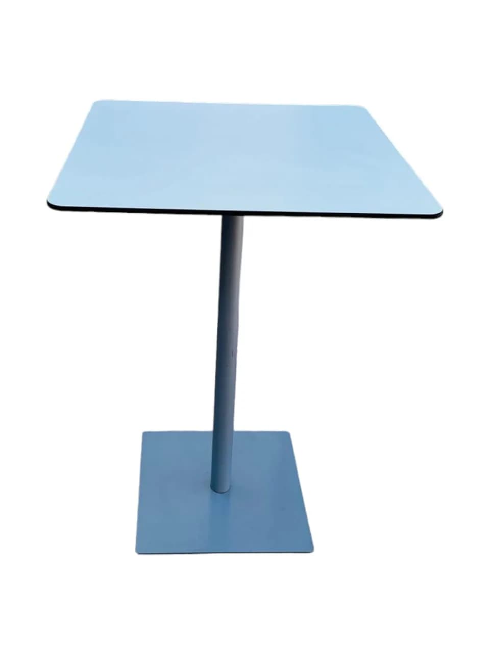 Table haute carré 80x 80cm blanche