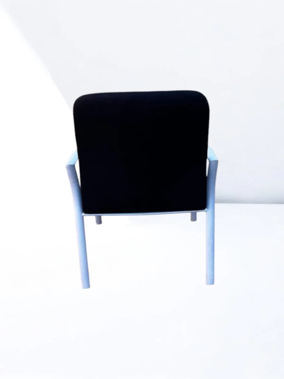 Chaise accueil pour réception en tissu noir — vue 3