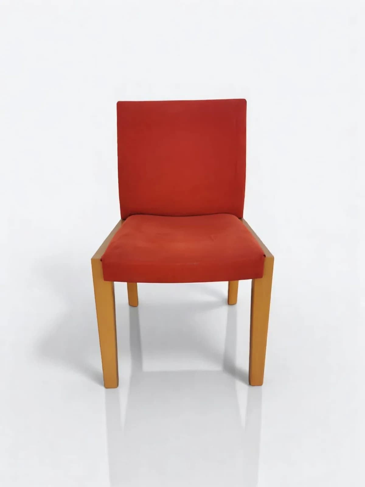 Chaise de réception en chêne et velours Vintage — vue 2