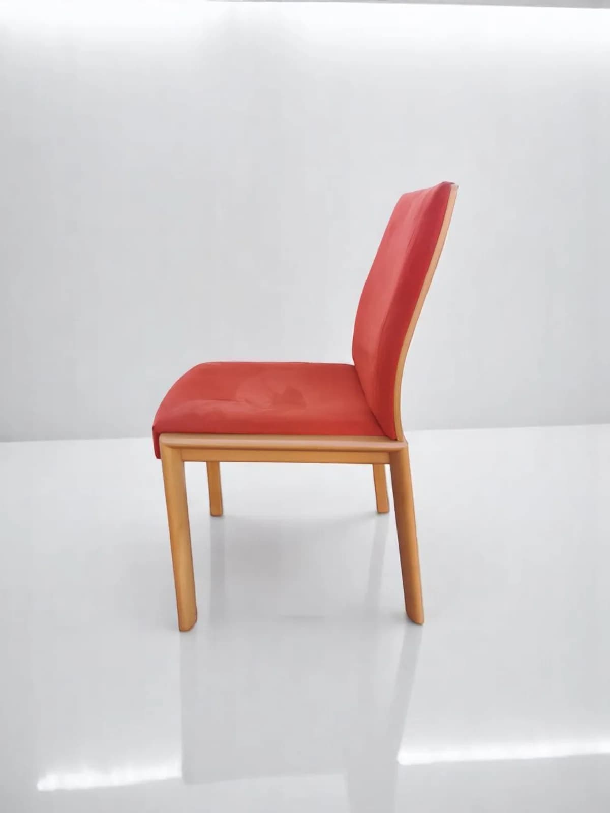 Chaise de réception en chêne et velours Vintage — vue 3