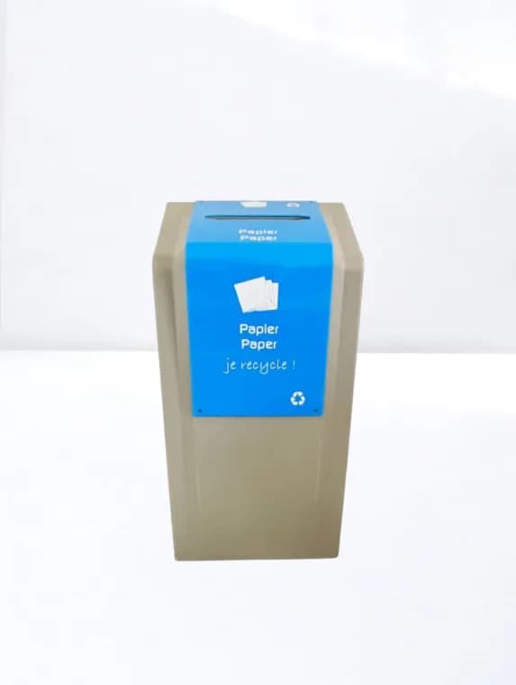 Poubelle tri PVC Green Office papier bleu — vue 3