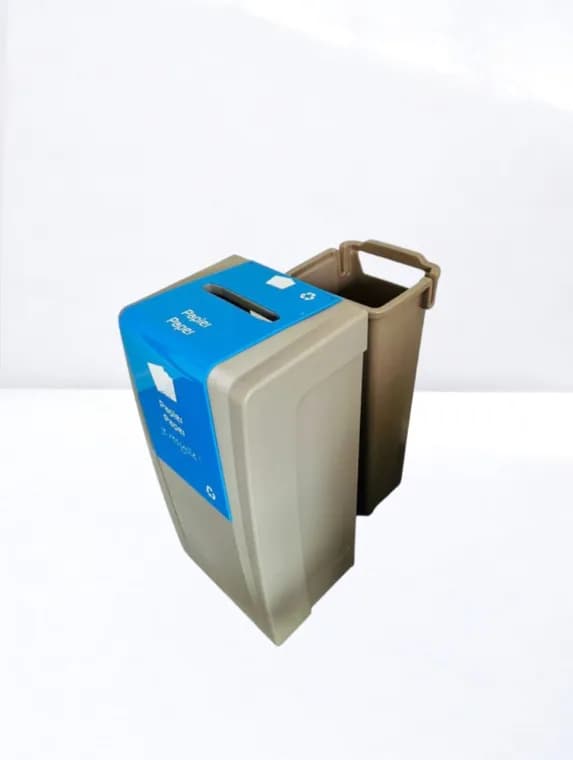 Poubelle tri PVC Green Office papier bleu — vue 4