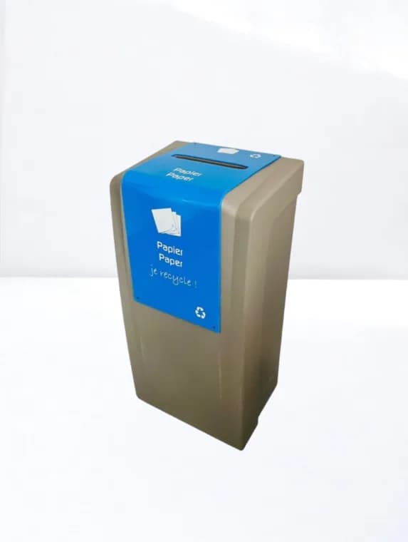 Poubelle tri PVC Green Office papier bleu