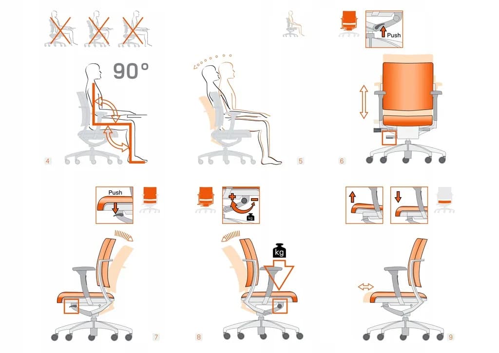 Fauteuil ergonomique Magencia sitage résille promo — vue 5