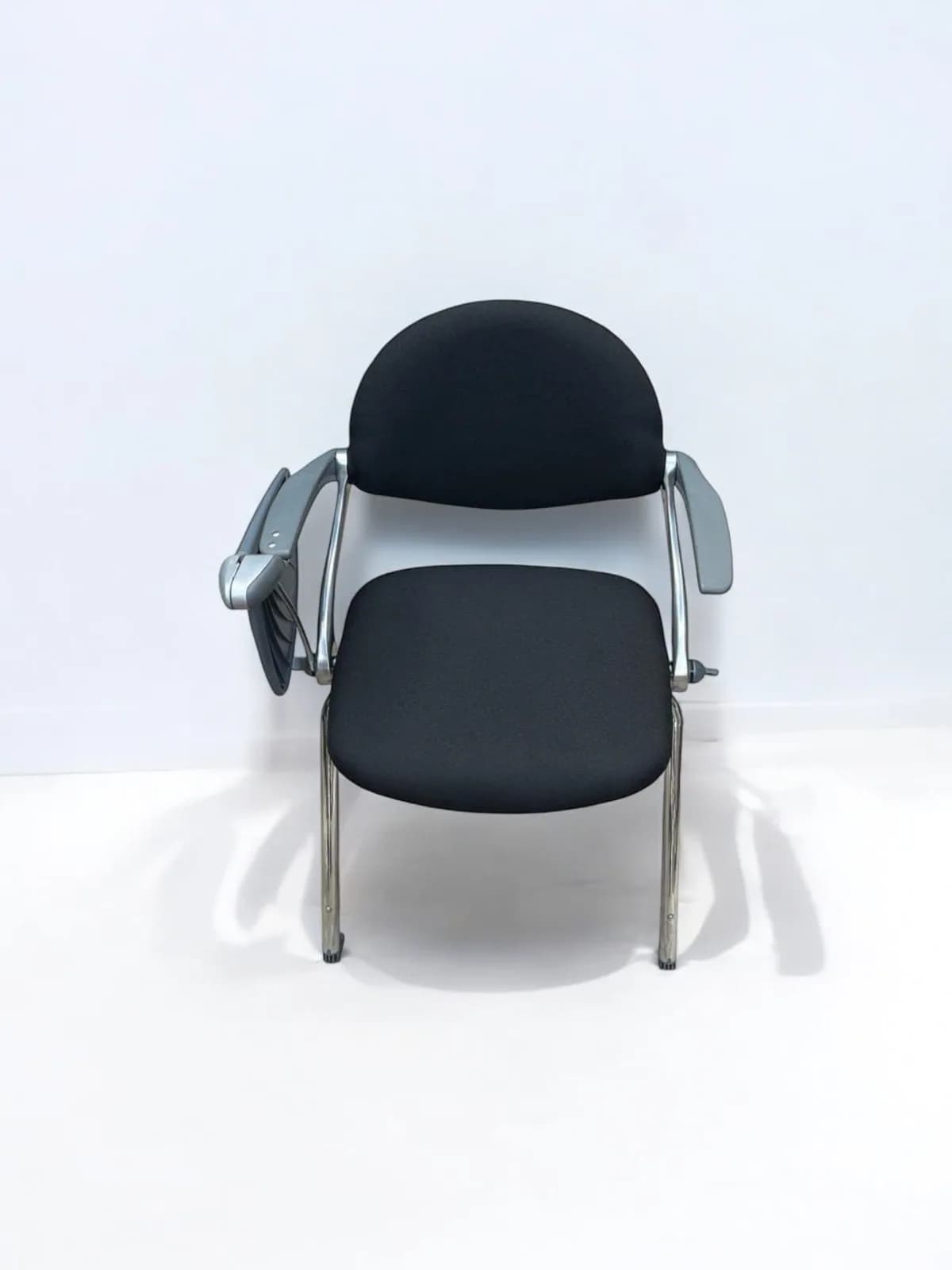 Chaise avec tablette école conférence italy tissu noir — vue 2
