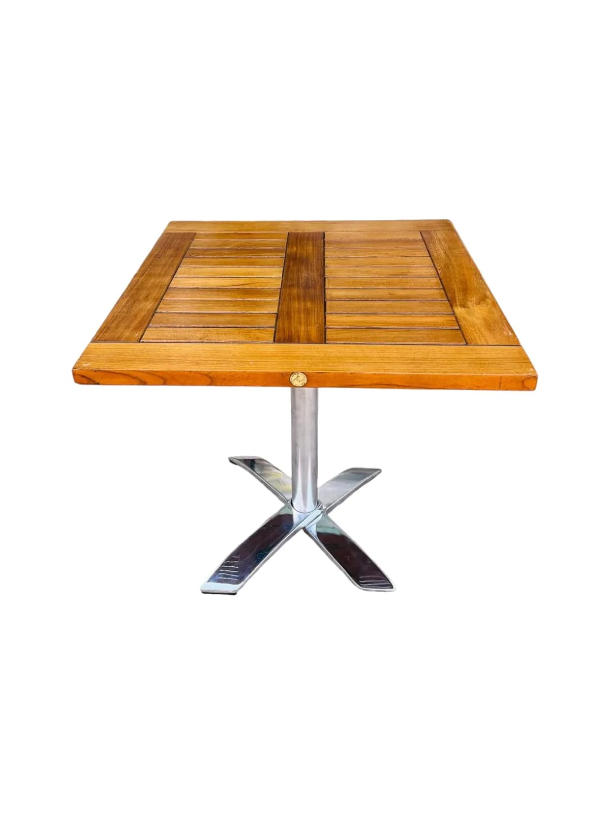 Table de jardin bar en frêne 80x80 cm R.VLAEMYNCK — vue 2