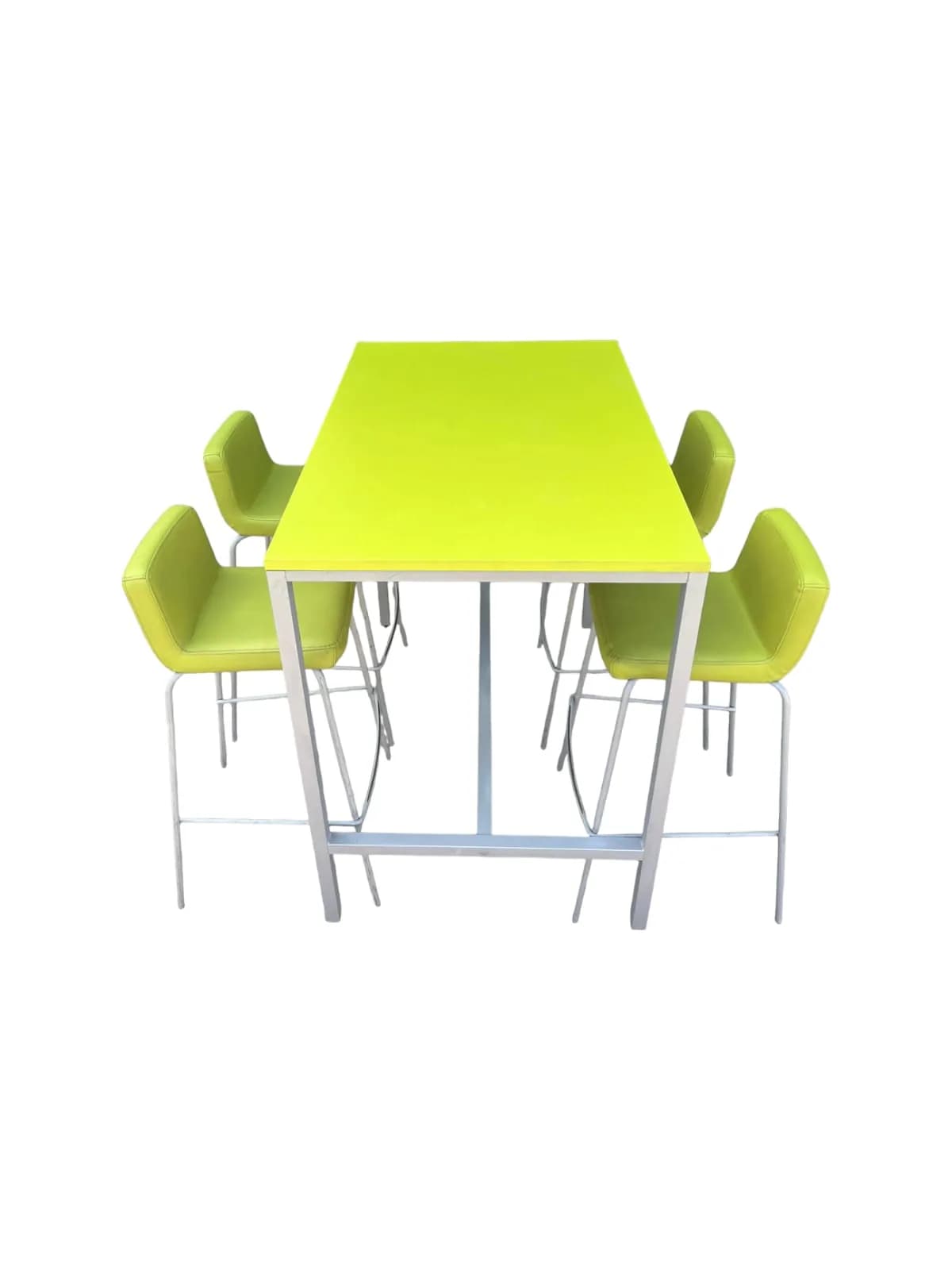 Table Haute Loki avec 4 Chaises - Finition Verte — vue 2
