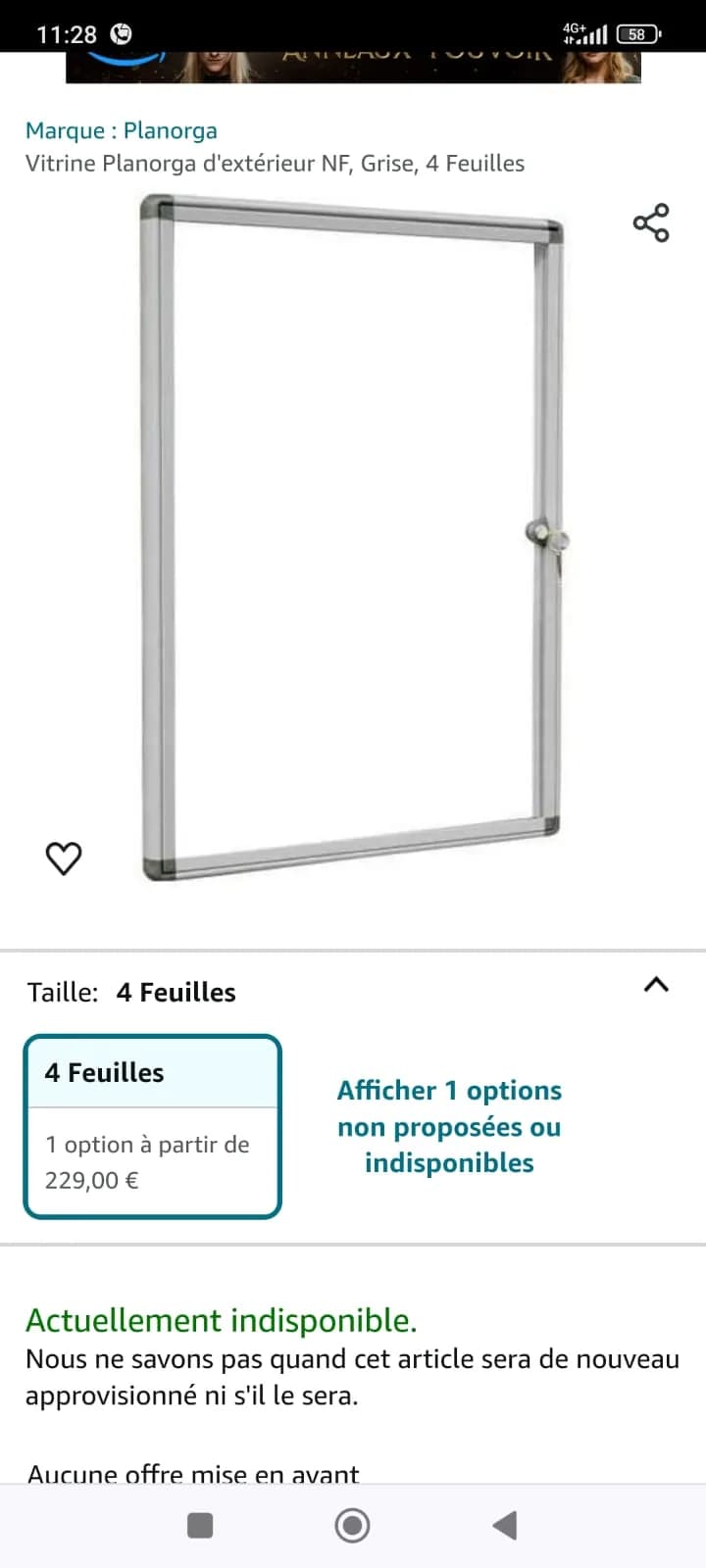 Vitrine d'affichage Planorgra 46x64cm – 4 feuilles — vue 3
