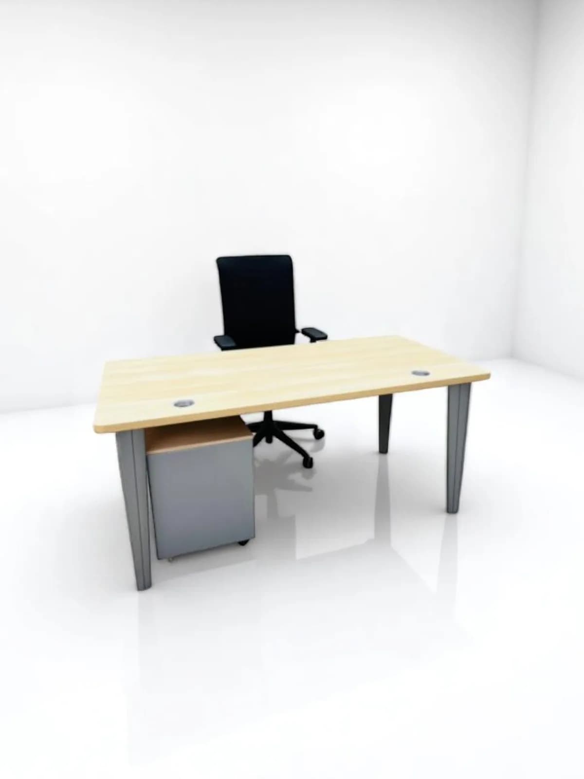 Bureau droit Magencia 160x80cm chêne — vue 2