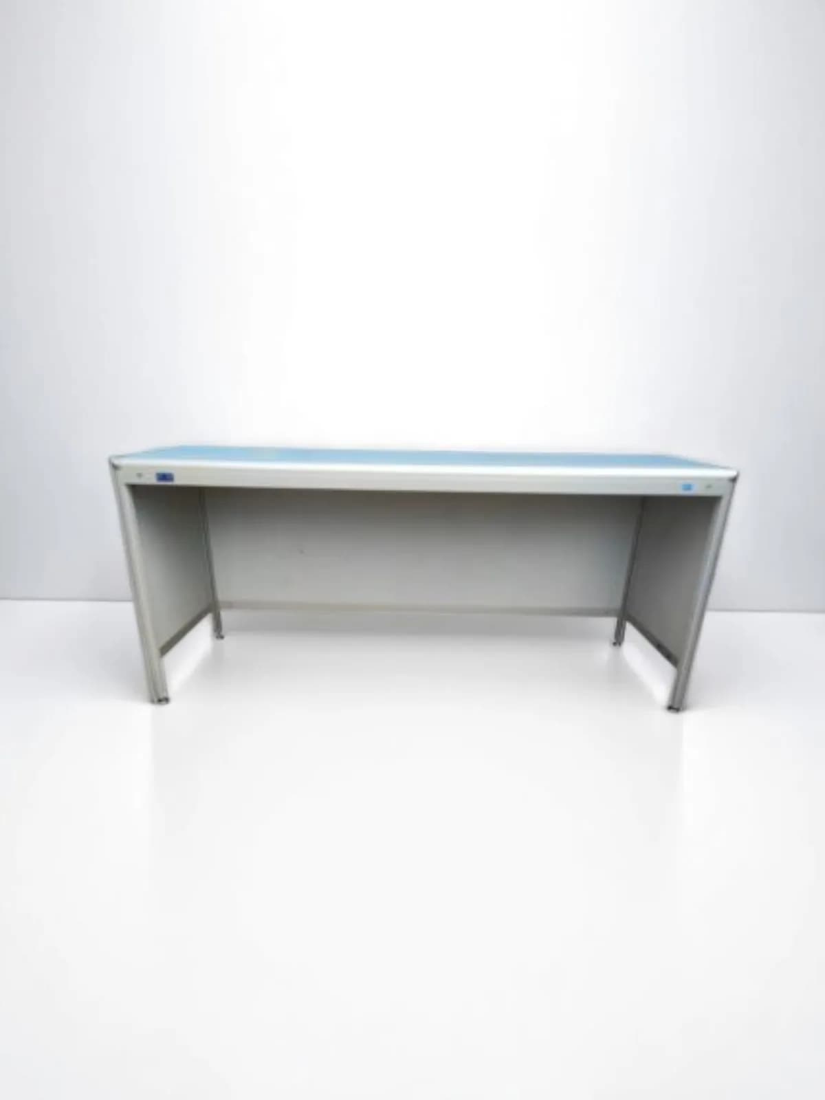 Bureau droit de travail finition aluminium Stielow PMS 2 160x80cm