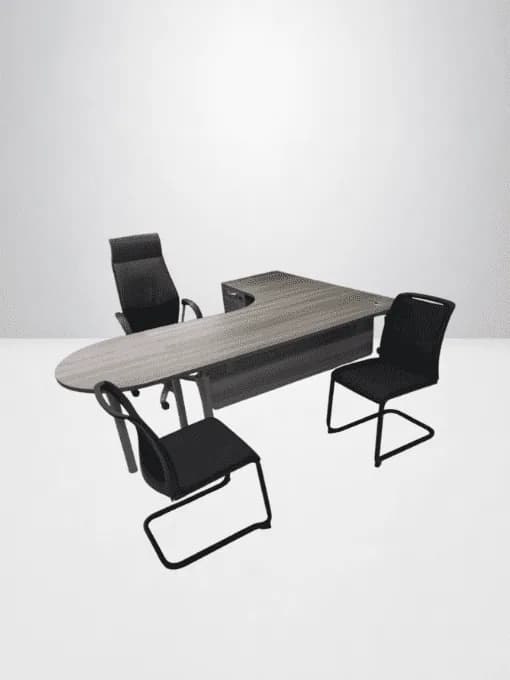 Bureau d'angle Steelcase retour caisson 160x220cm — vue 2