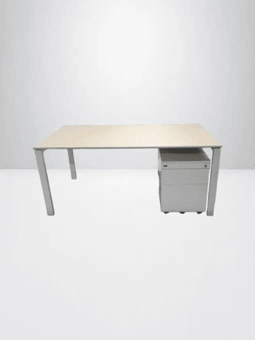 Bureau Bene 160x80cm + caisson blanc promo