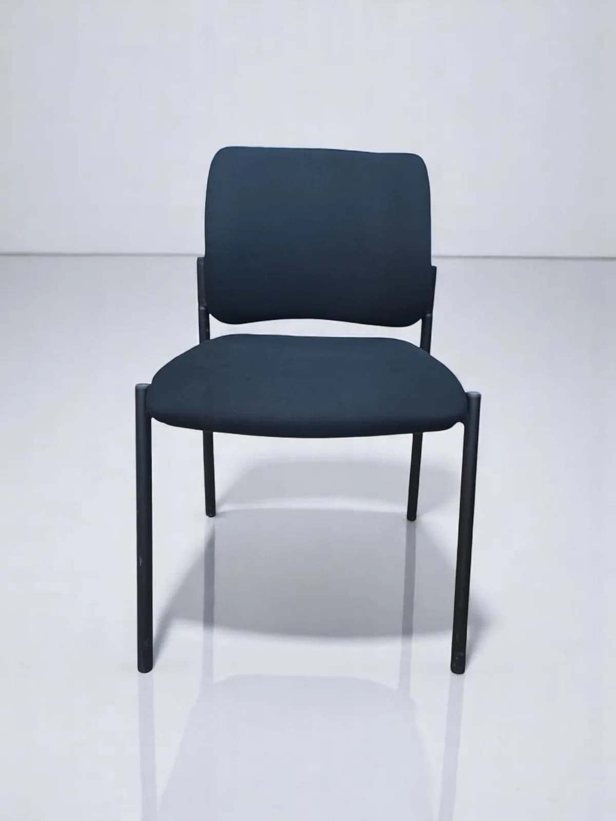 Ensemble 3 chaises visiteur noir empilable promo