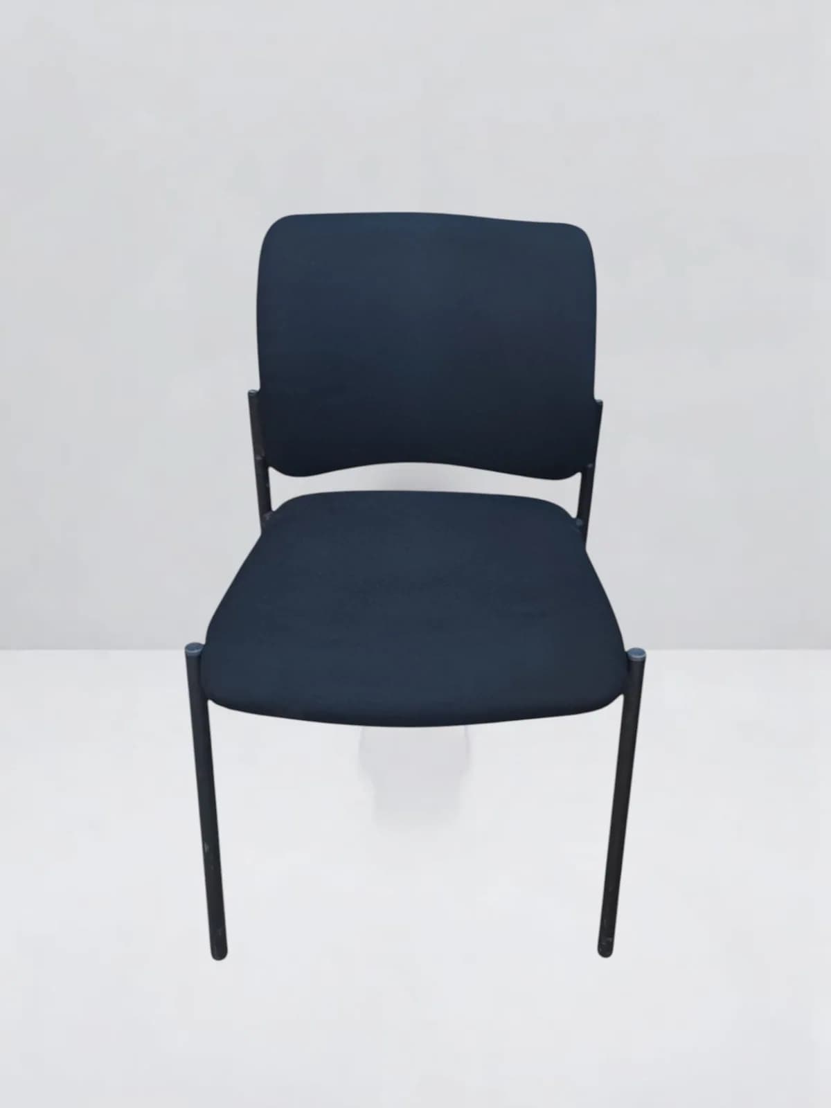 Ensemble 3 chaises visiteur noir empilable promo — vue 2