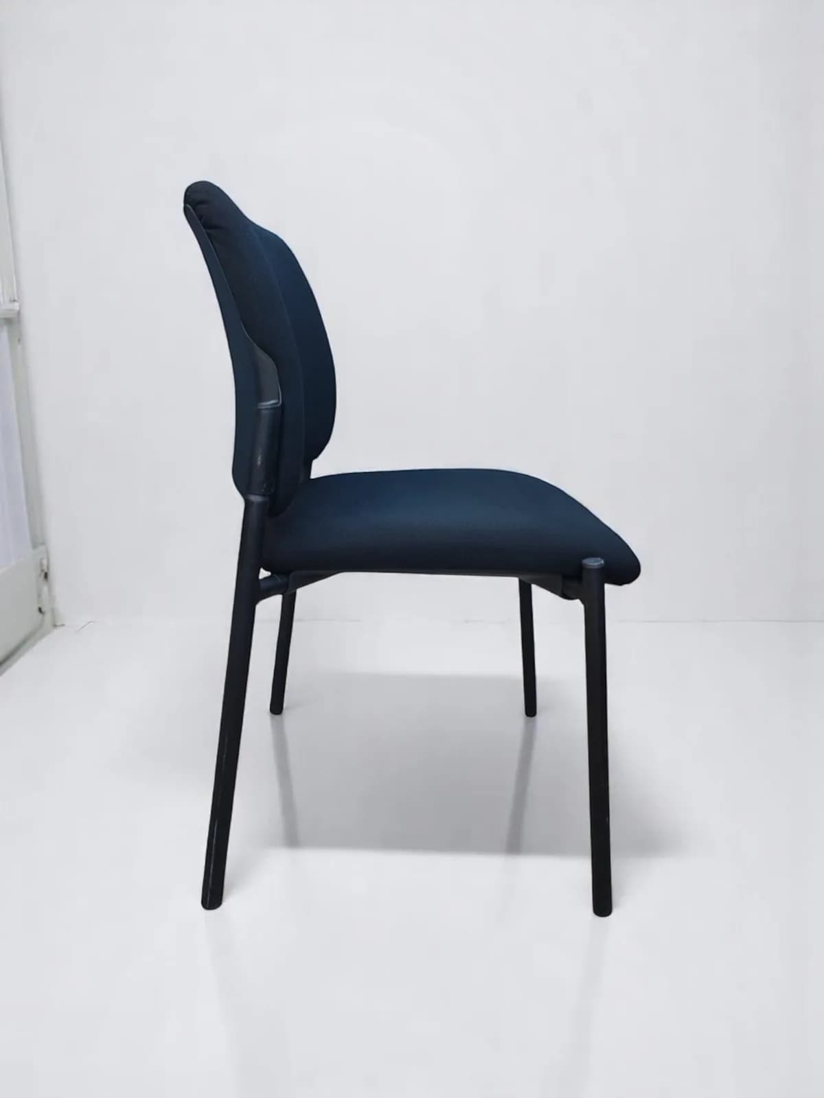 Ensemble 3 chaises visiteur noir empilable promo — vue 3