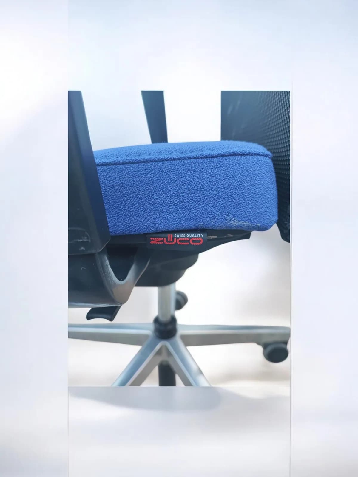 Chaise de bureau Ergonomique Zuco mesh assise bleu — vue 6