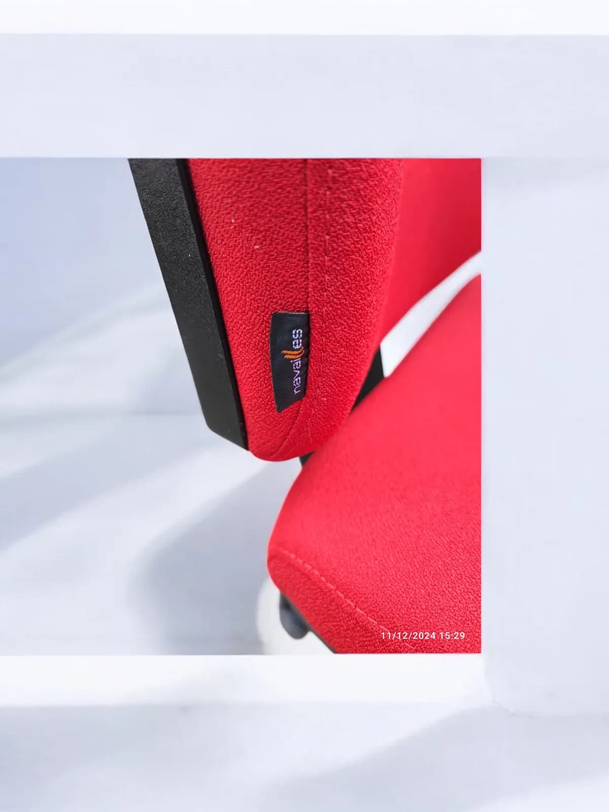Chaise de bureau Navaille rouge sans accoudoirs — vue 5