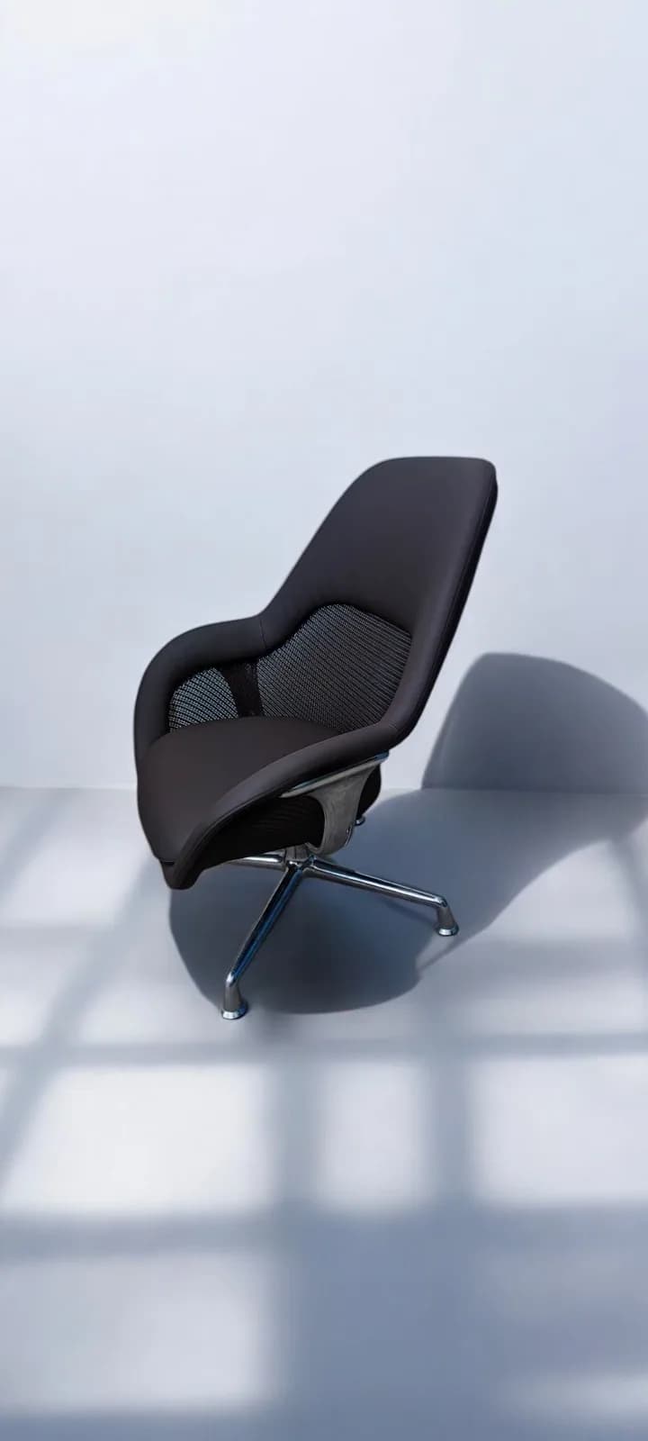 Fauteuil Pivotant Coalesse by Steelcase cuir marron — vue 2