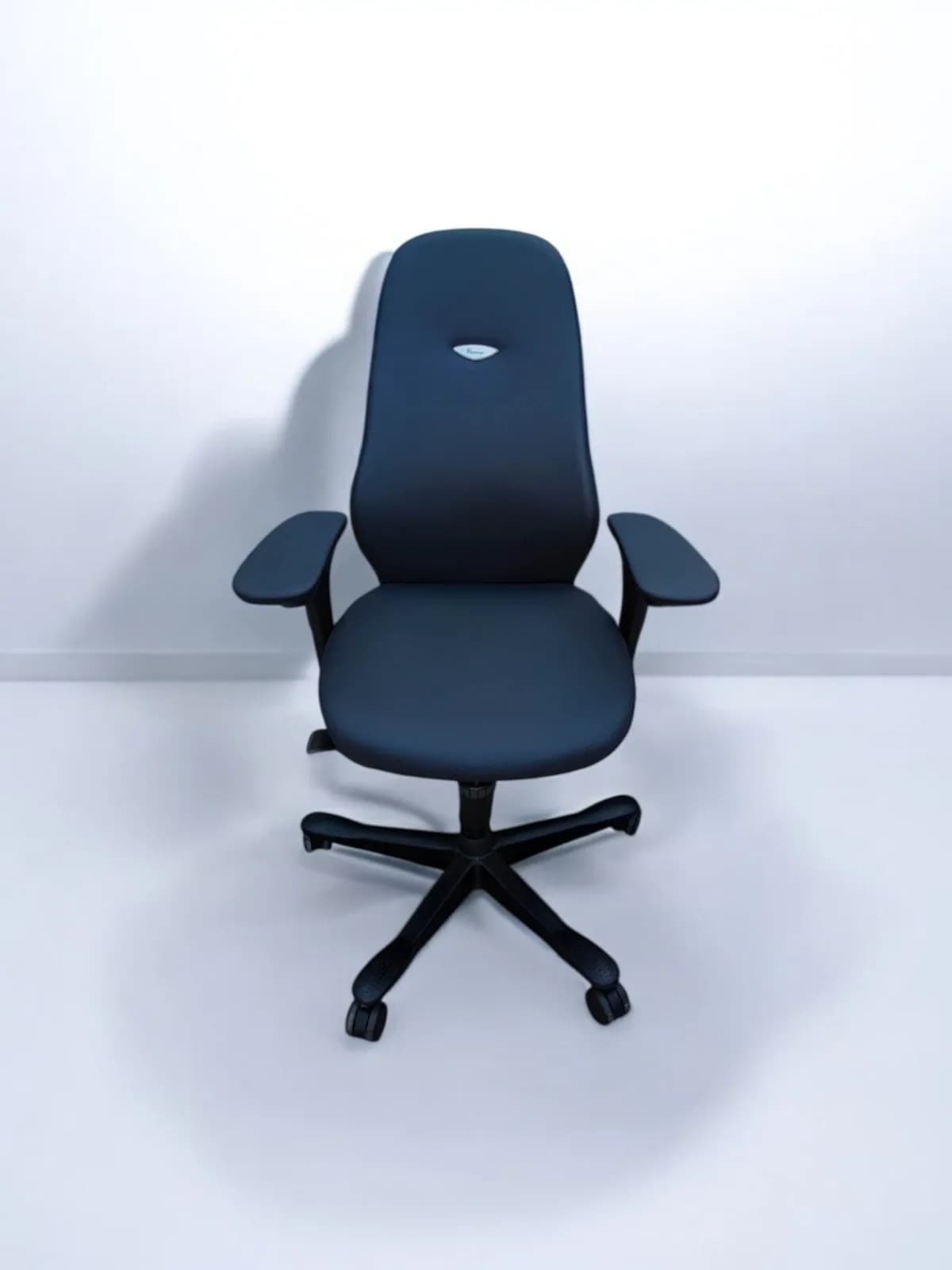 Chaise à roulette kinnarps cuir accoudoir 3D Gel