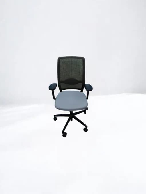 Chaise de bureau Ergo mesh noir gris — vue 2