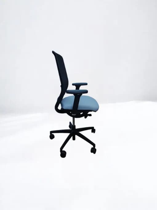 Chaise de bureau Ergo mesh noir gris — vue 3