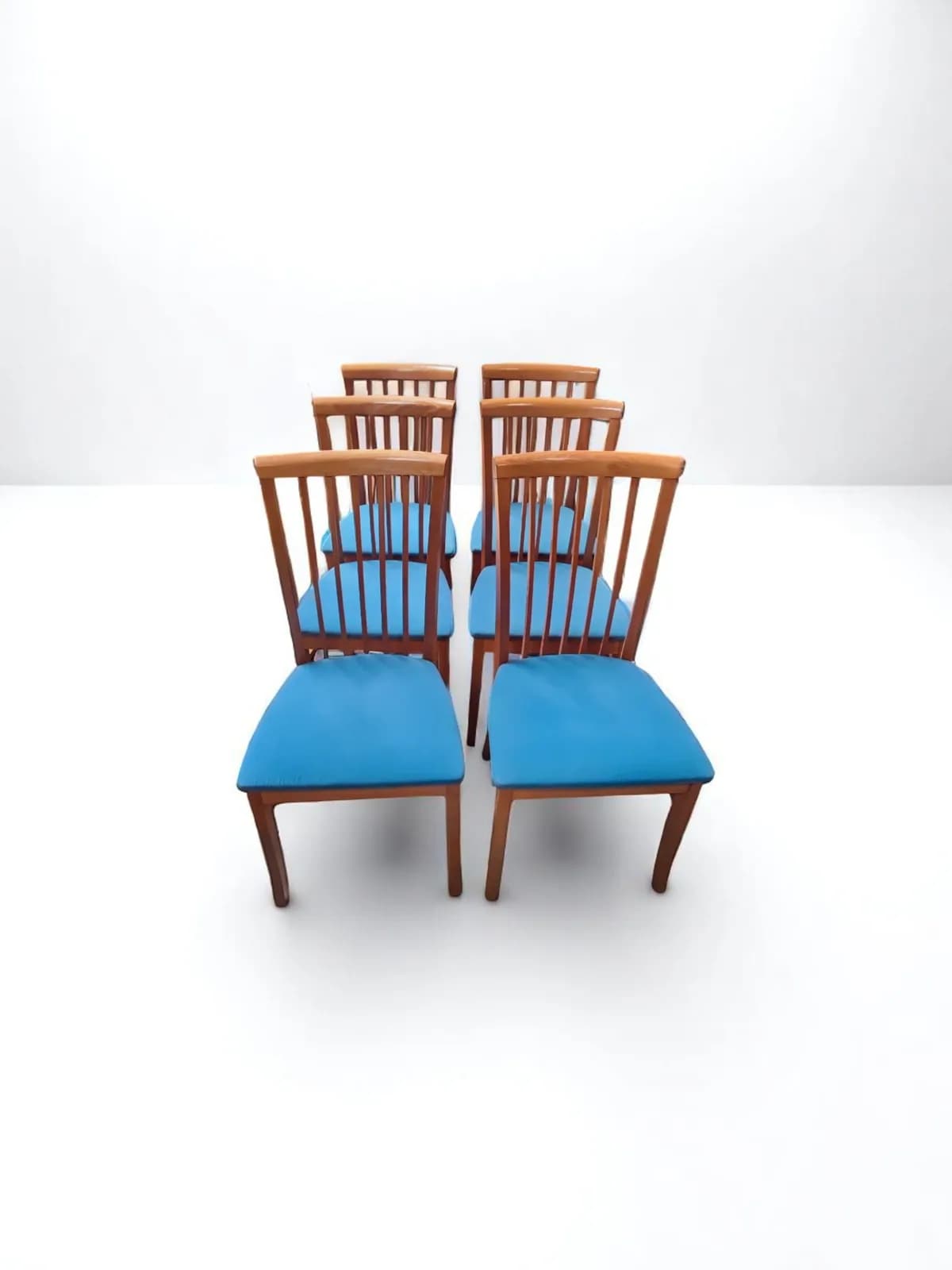 6 Chaises Vintage en Hêtre Blond Salon, réception 1960 — vue 2