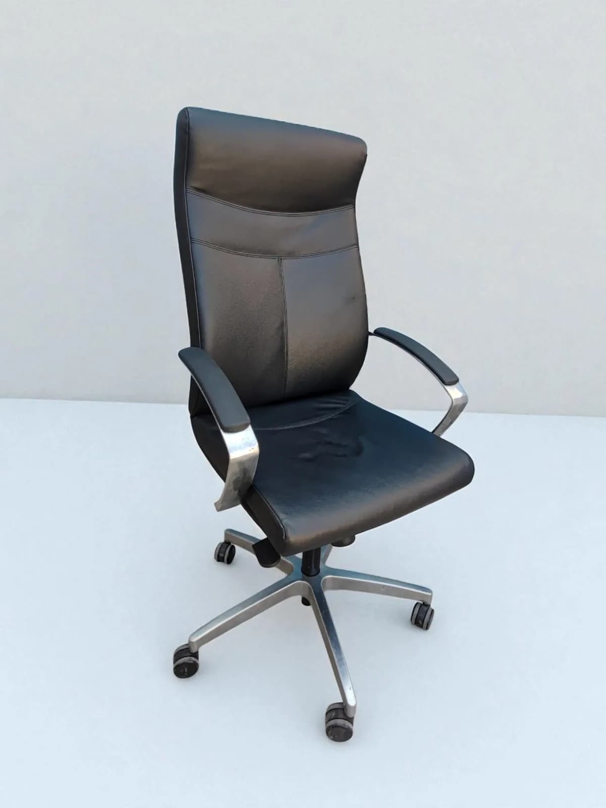 Fauteuil direction cuir noir appui tête promo — vue 2