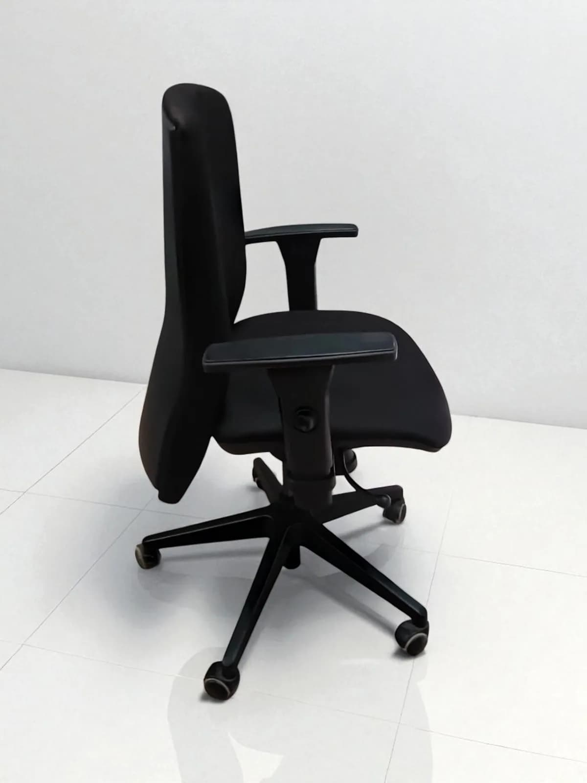 Chaise roulette Roneo ergonomique noir  promotion — vue 3